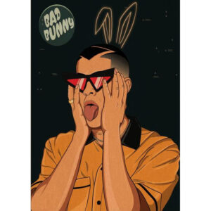 Bad Bunny Kraft Paper Poster